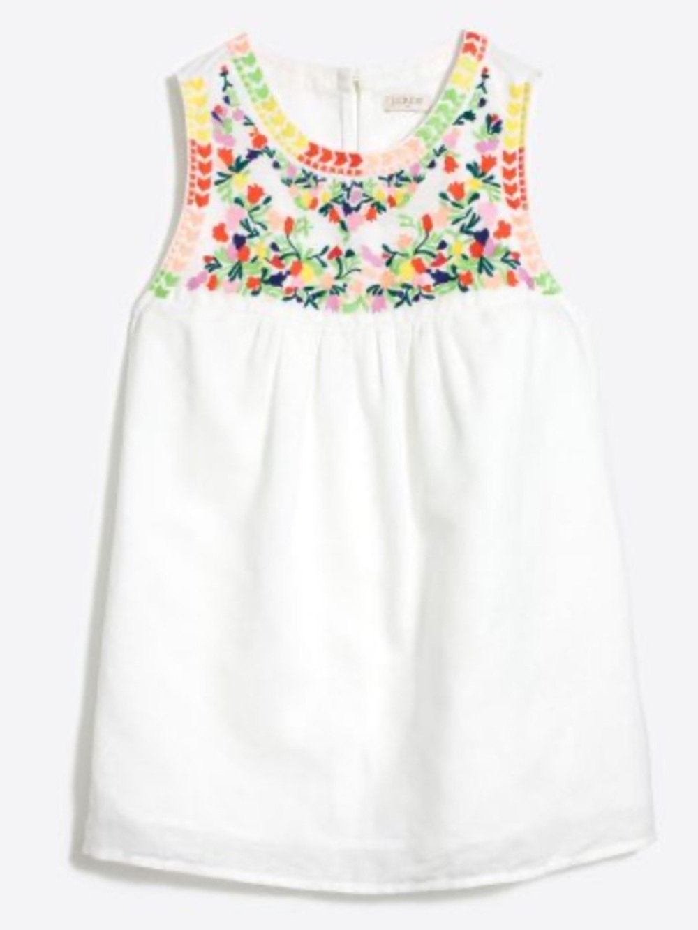 J. Crew Embroidered Sundress with pockets